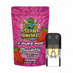 Strawberry 1ml CBD Vape I-Puff Replacement Pod with 700mg full-spectrum CBD and CCELL ceramic coil by Iguana Smoke