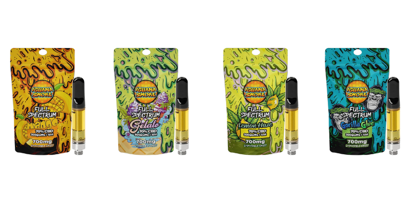 Full spectrum CBD vape cartridges in multiple flavours with 700mg CBD